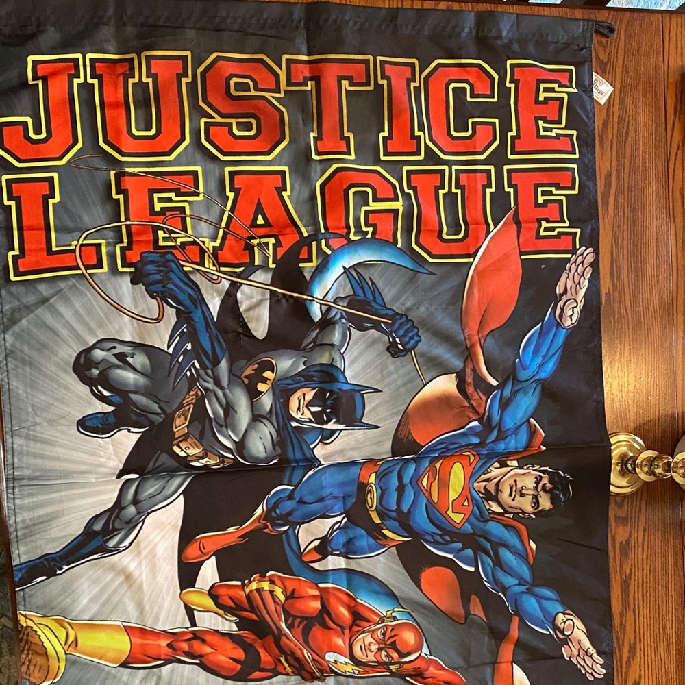 Justice League Tapestry with Red and Blue Design